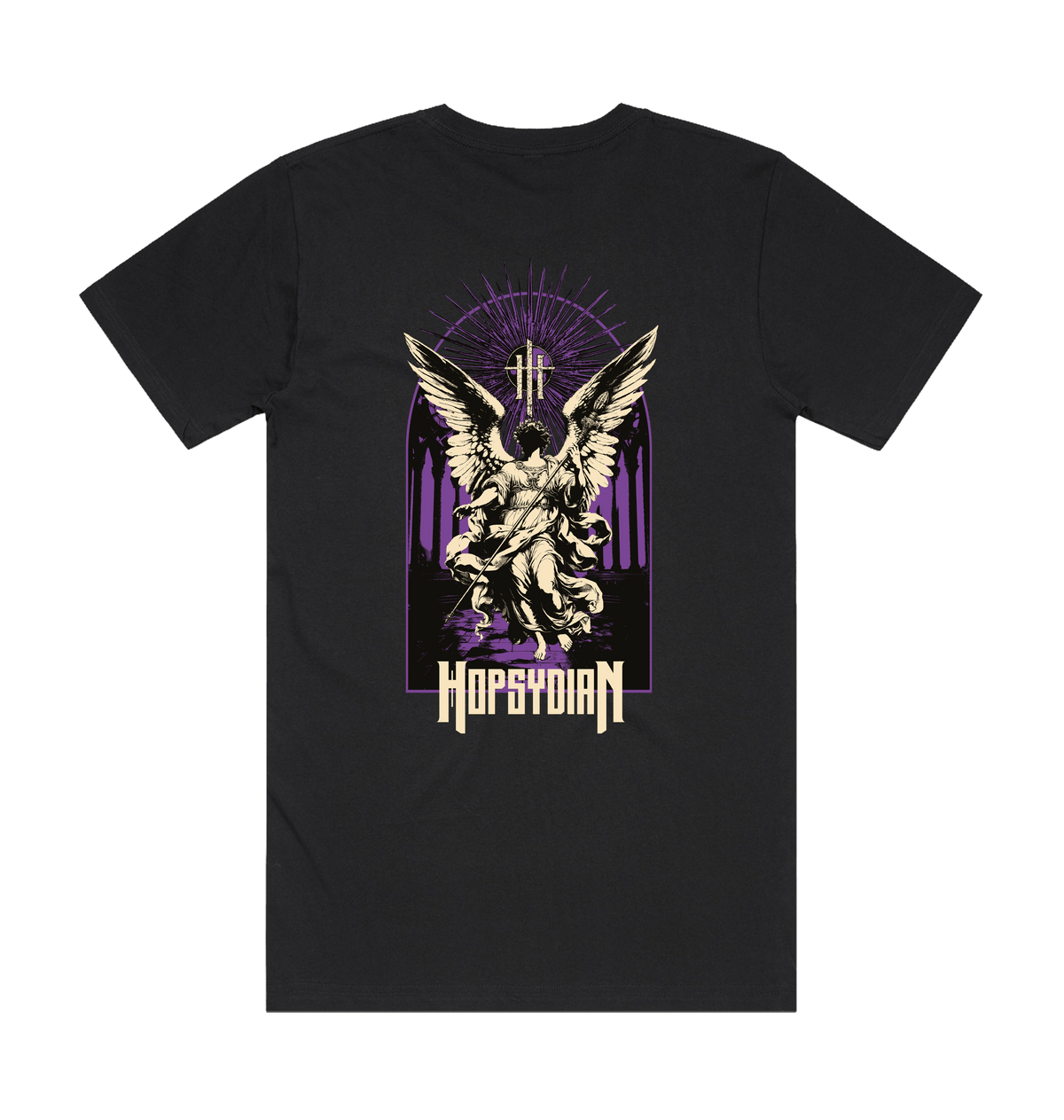 Black Printed T-shirt Back
