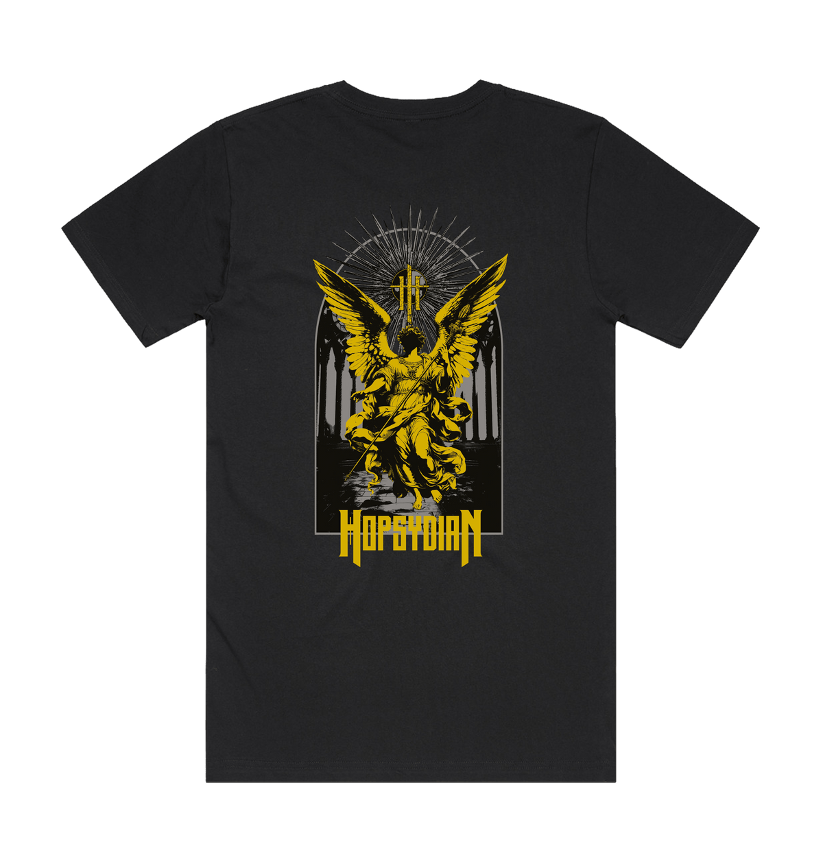 Black Printed T-shirt Back