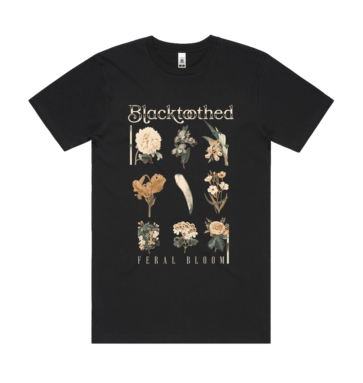 Black Printed T-shirt Front