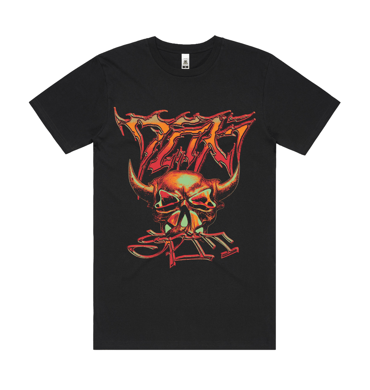 Black Printed T-shirt Front